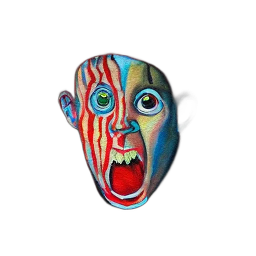mask, face, creature, 3d render, photorealistic, concept art, worst, painting transparent PNG cut-out