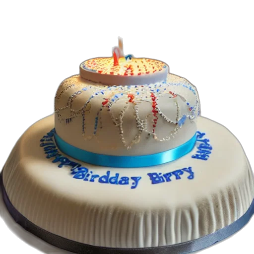 3d render, birthday, cake, bottle transparent PNG cut-out