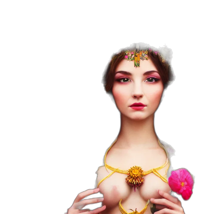crown, jewelry, dress, fantasy art transparent PNG cut-out