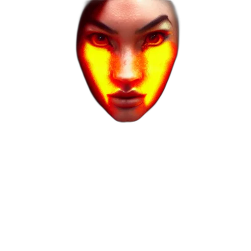 mask, face, robot, creature, 3d render, pixel art, concept art, cyberpunk transparent PNG cut-out