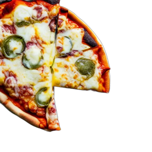 food, weapon, 3d render, double, cheese, margherita, pizza, photography transparent PNG cut-out