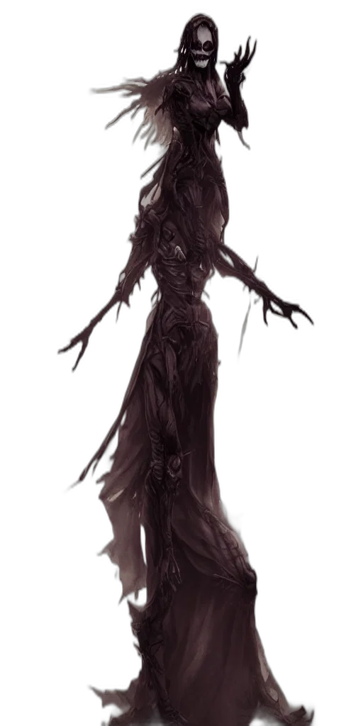 dress, creature, staff, hair transparent PNG cut-out