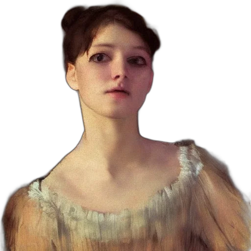 face, dress, hair, creature transparent PNG cut-out