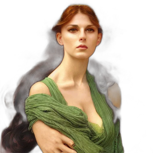 dress, face, jewelry, fantasy art transparent PNG cut-out