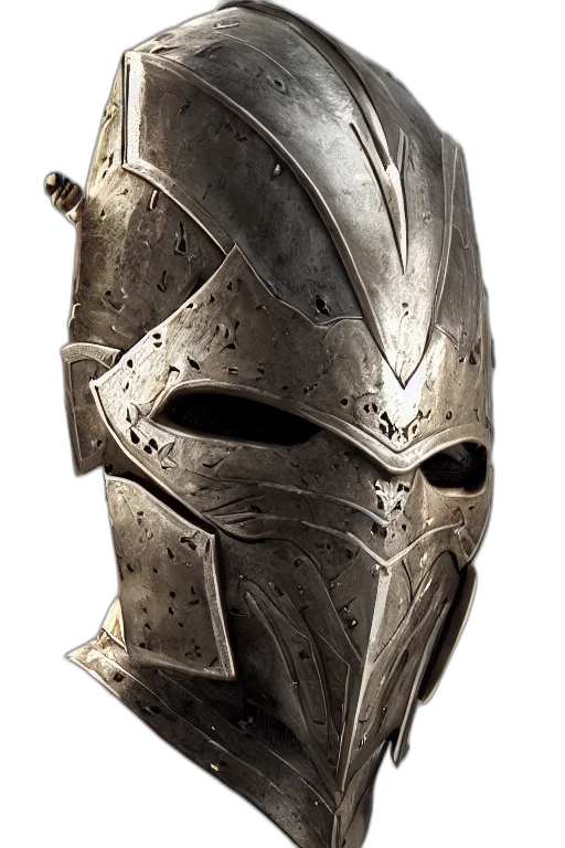 mask, weapon, crown, sword, concept art, 3d render, fantasy art, knight transparent PNG cut-out