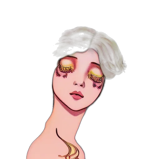face, mask, hair, creature transparent PNG cut-out