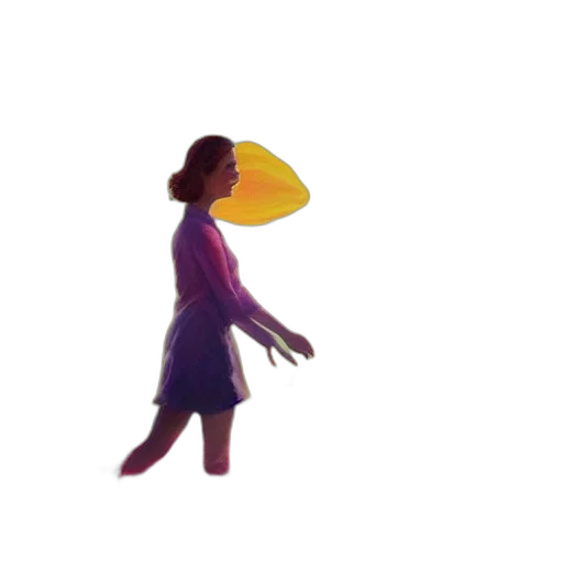 umbrella, hat, dress, staff transparent PNG cut-out