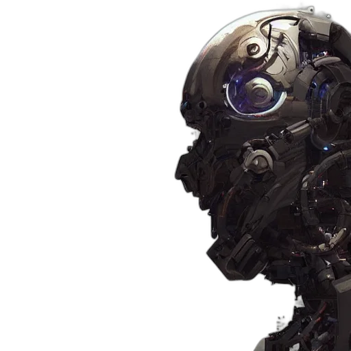 robot, face, cyberpunk, concept art transparent PNG cut-out