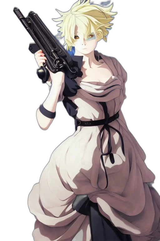 weapon, dress, staff, anime, concept art, pixel art, cartoon, baroque transparent PNG cut-out