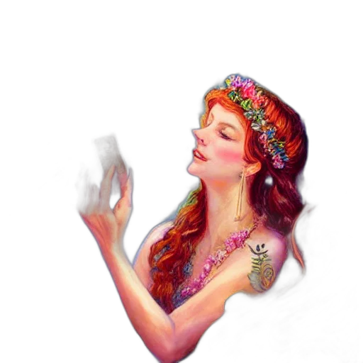 jewelry, dress, crown, hat, oil painting, fantasy art, photorealistic, watercolor transparent PNG cut-out