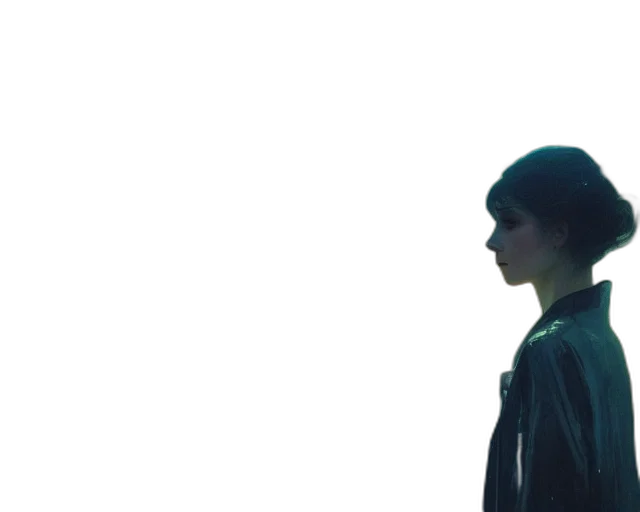 jacket, robot, face, hair transparent PNG cut-out