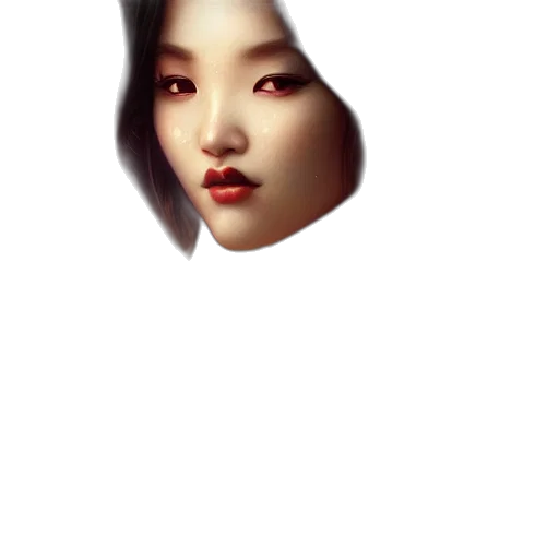 face, mask, hair, creature transparent PNG cut-out