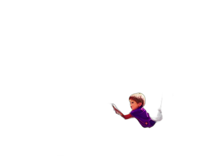 staff, hair, child, swinging transparent PNG cut-out