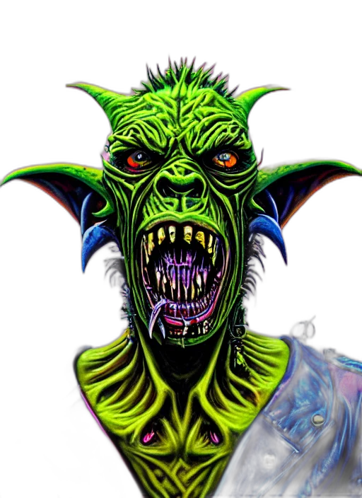 creature, face, mask, concept art, photorealistic, fantasy art, comic book art, portrait transparent PNG cut-out