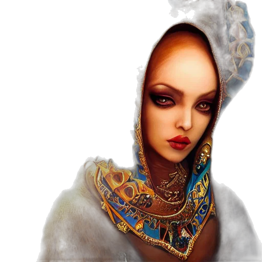 jewelry, face, mask, crown, fantasy art, photorealistic, concept art, oil painting transparent PNG cut-out