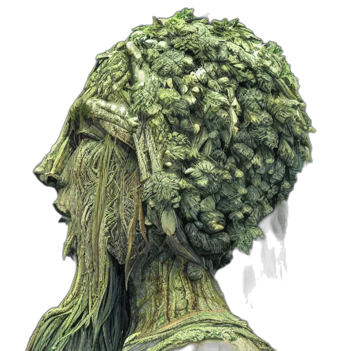 hair, crown, hat, mask, concept art, 3d render, fantasy art, photorealistic transparent PNG cut-out