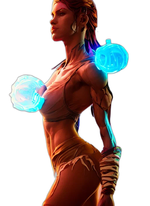 staff, robot, weapon, concept art, cyberpunk, fantasy art, 3d render, neon lights transparent PNG cut-out