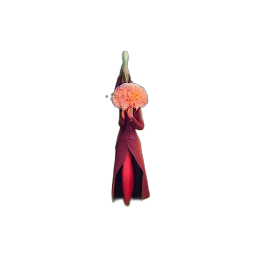 flower, umbrella, hat, staff transparent PNG cut-out