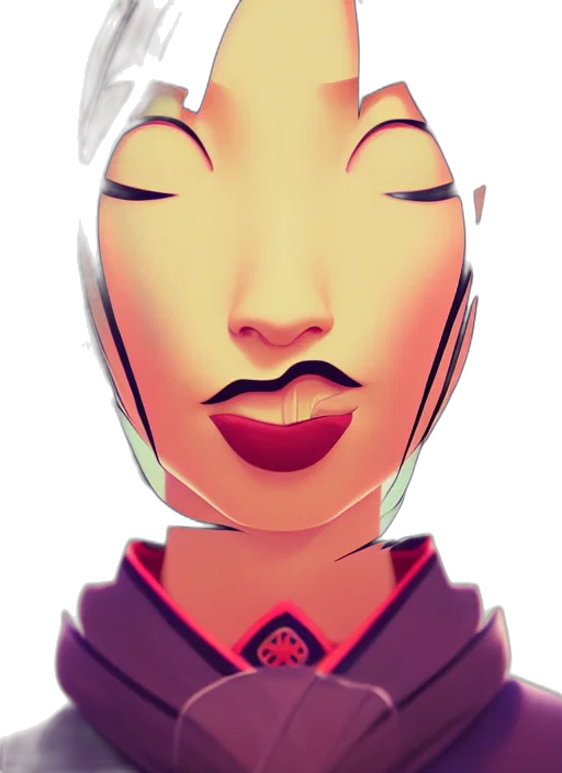 face, mask, robot, staff, concept art, 3d render, fantasy art, cartoon transparent PNG cut-out