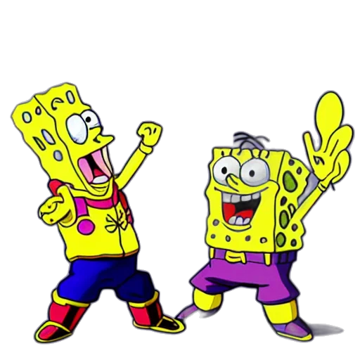 concept art, 3d render, underwater, outer space, spongebob, drawn, style, dragon transparent PNG cut-out