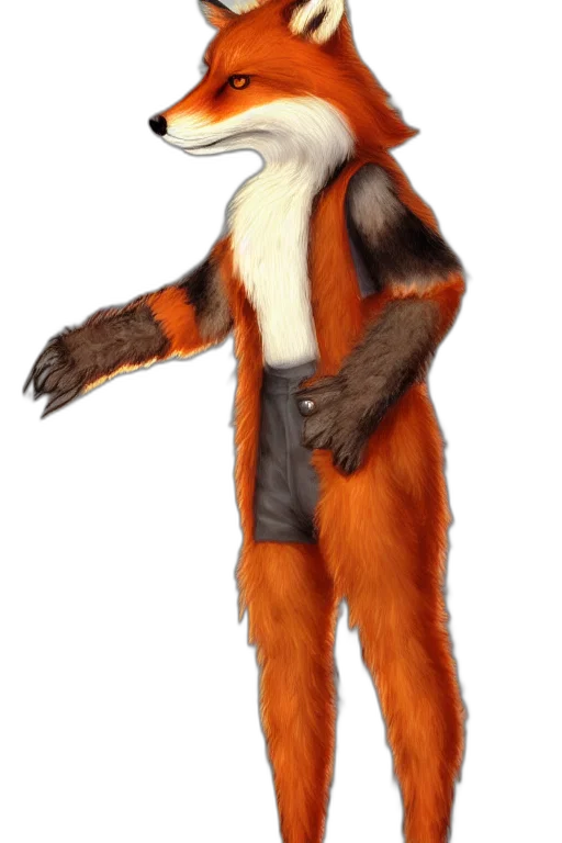 animal, staff, jacket, creature, 3d render, concept art, fantasy art, watercolor transparent PNG cut-out