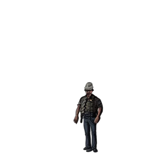 jacket, robot, mask, staff transparent PNG cut-out
