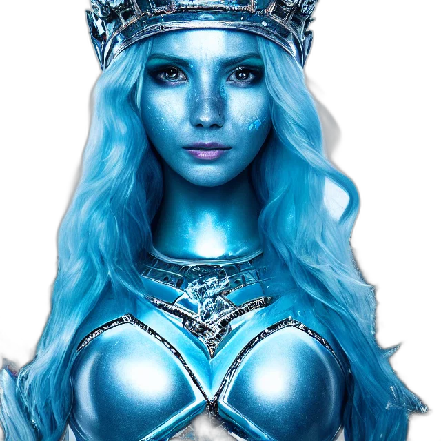 crown, jewelry, face, fantasy art, concept art, comic book art, photorealistic, blue transparent PNG cut-out