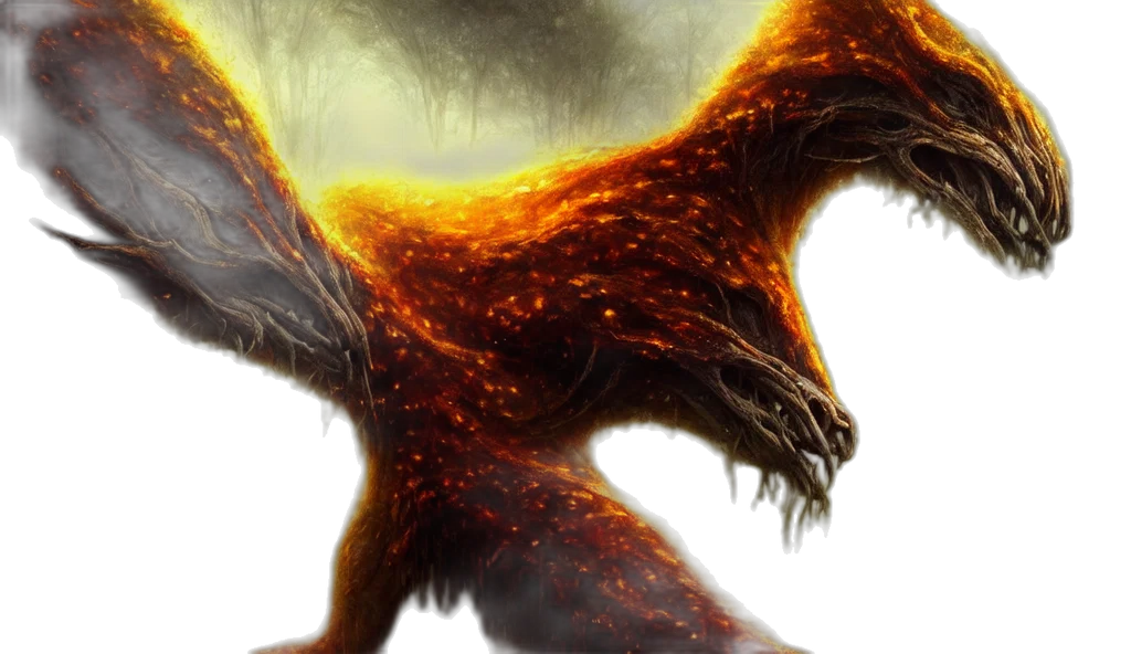 dragon, creature, animal, hair, concept art, fantasy art, photorealistic, fire transparent PNG cut-out