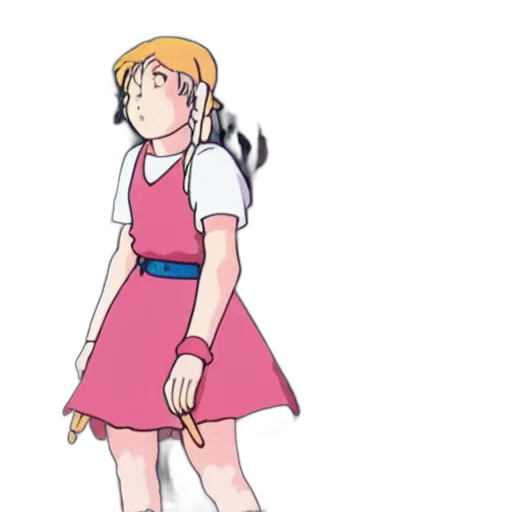 dress, staff, weapon, creature transparent PNG cut-out