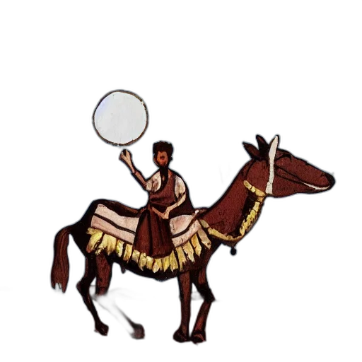 staff, umbrella, animal, pixel art transparent PNG cut-out