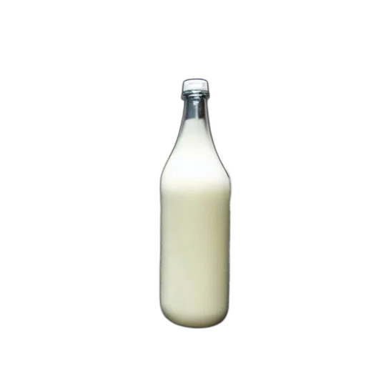 bottle, food, weapon, animal, 3d render, photorealistic, milk, inside transparent PNG cut-out