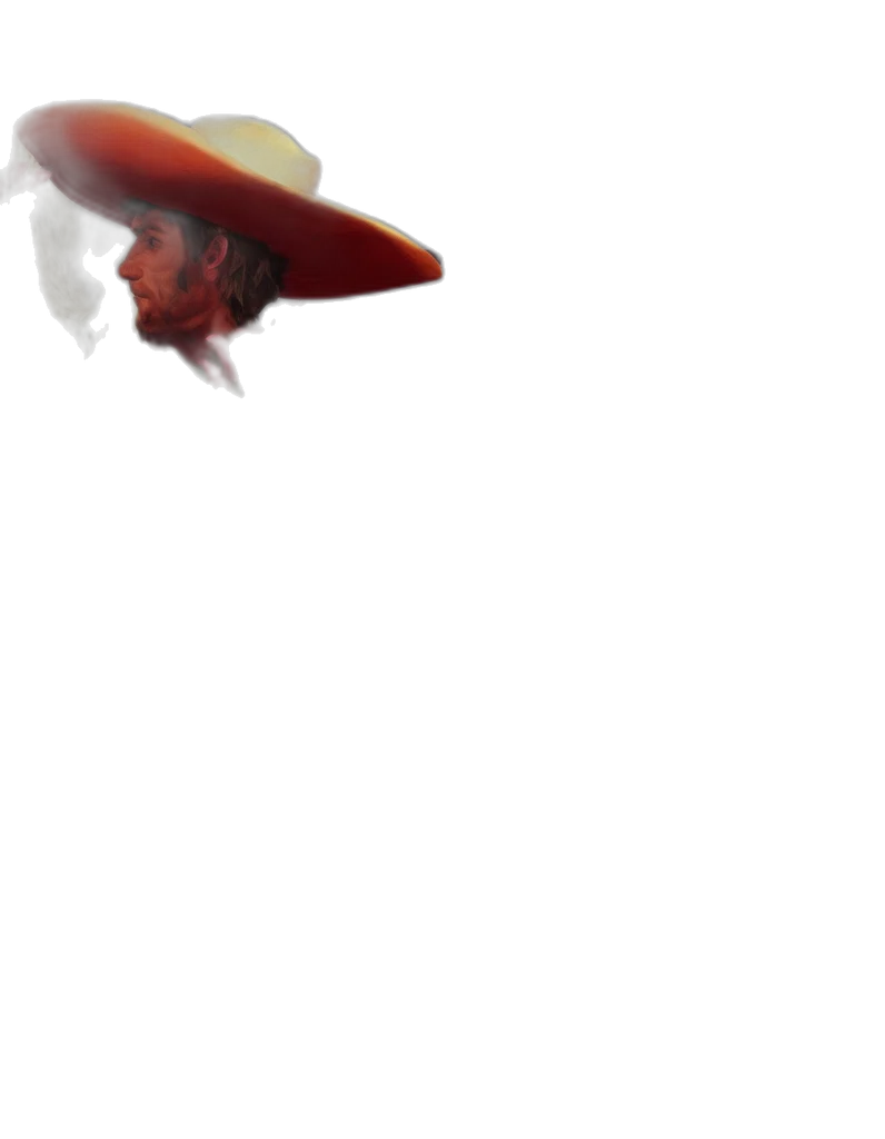 hat, staff, weapon, creature transparent PNG cut-out