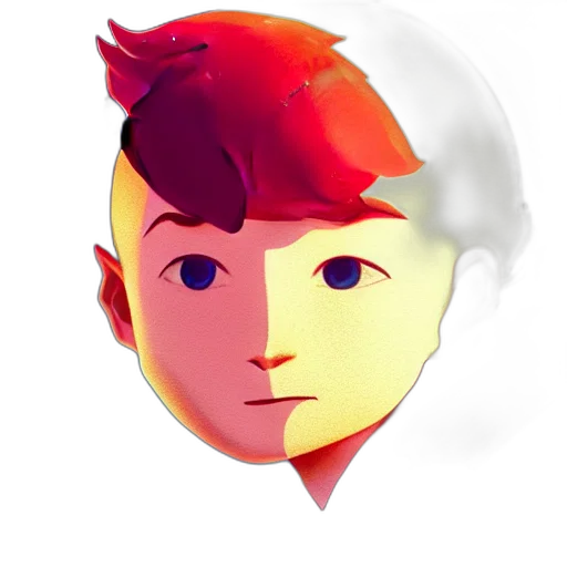 face, mask, staff, concept art, cartoon, photorealistic, 3d render, red transparent PNG cut-out