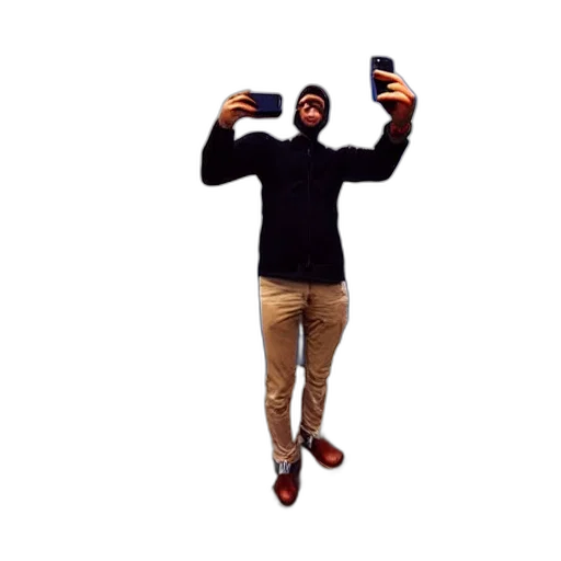 jacket, hat, staff, creature, 3d render, pixel art, concept art, cartoon transparent PNG cut-out