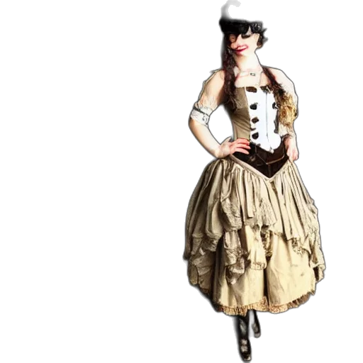 dress, staff, concept art, 3d render transparent PNG cut-out