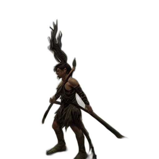staff, creature, weapon, sword, concept art, fantasy art, 3d render, pixel art transparent PNG cut-out