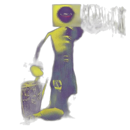 robot, staff, creature, mask, concept art, 3d render, comic book art, pixel art transparent PNG cut-out