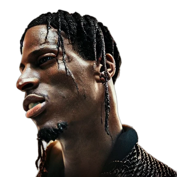face, hair, jacket, animal, photorealistic, 3d render, cyberpunk, concept art transparent PNG cut-out