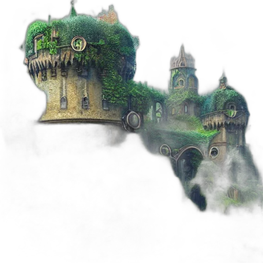 dragon, crown, building, mask transparent PNG cut-out