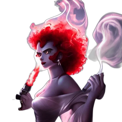 staff, concept art, fantasy art, comic book art, pixel art, fire, red, angry transparent PNG cut-out