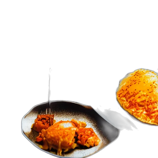 food, photorealistic, 3d render, fire, woman, man, living, out transparent PNG cut-out