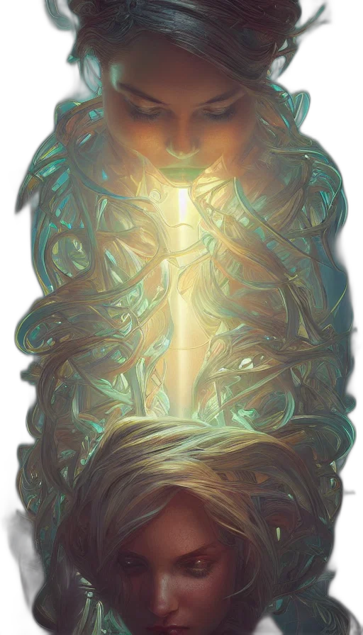 bottle, mask, crown, hair transparent PNG cut-out