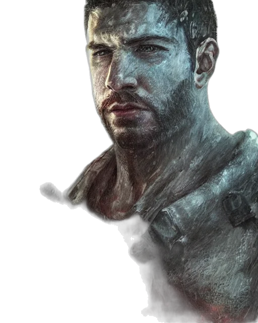 face, staff, dragon, weapon, photorealistic, watercolor, concept art, fantasy art transparent PNG cut-out