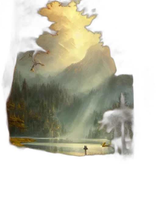 creature, dragon, sword, tree, concept art, fantasy art, watercolor, photorealistic transparent PNG cut-out