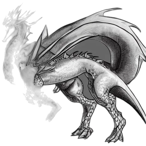 dragon, creature, animal, staff transparent PNG cut-out