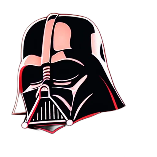 mask, comic book art, photorealistic, concept art, pixel art, darth, vader, head transparent PNG cut-out
