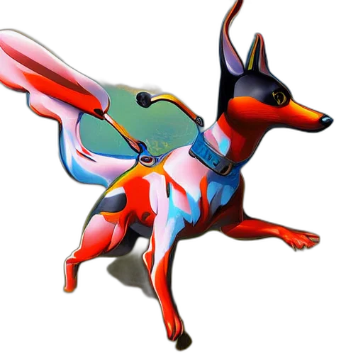 animal, dragon, creature, staff, 3d render, concept art, fantasy art, watercolor transparent PNG cut-out