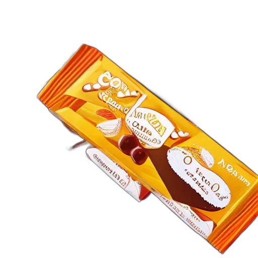 food, 3d render, golden, chocolate transparent PNG cut-out