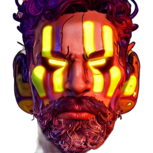 mask, face, crown, staff transparent PNG cut-out
