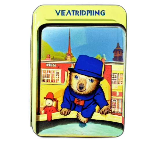 concept art, 3d render, paddington, bear transparent PNG cut-out